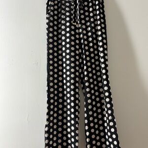 Michael Kors Black and White Polka Dot Pants